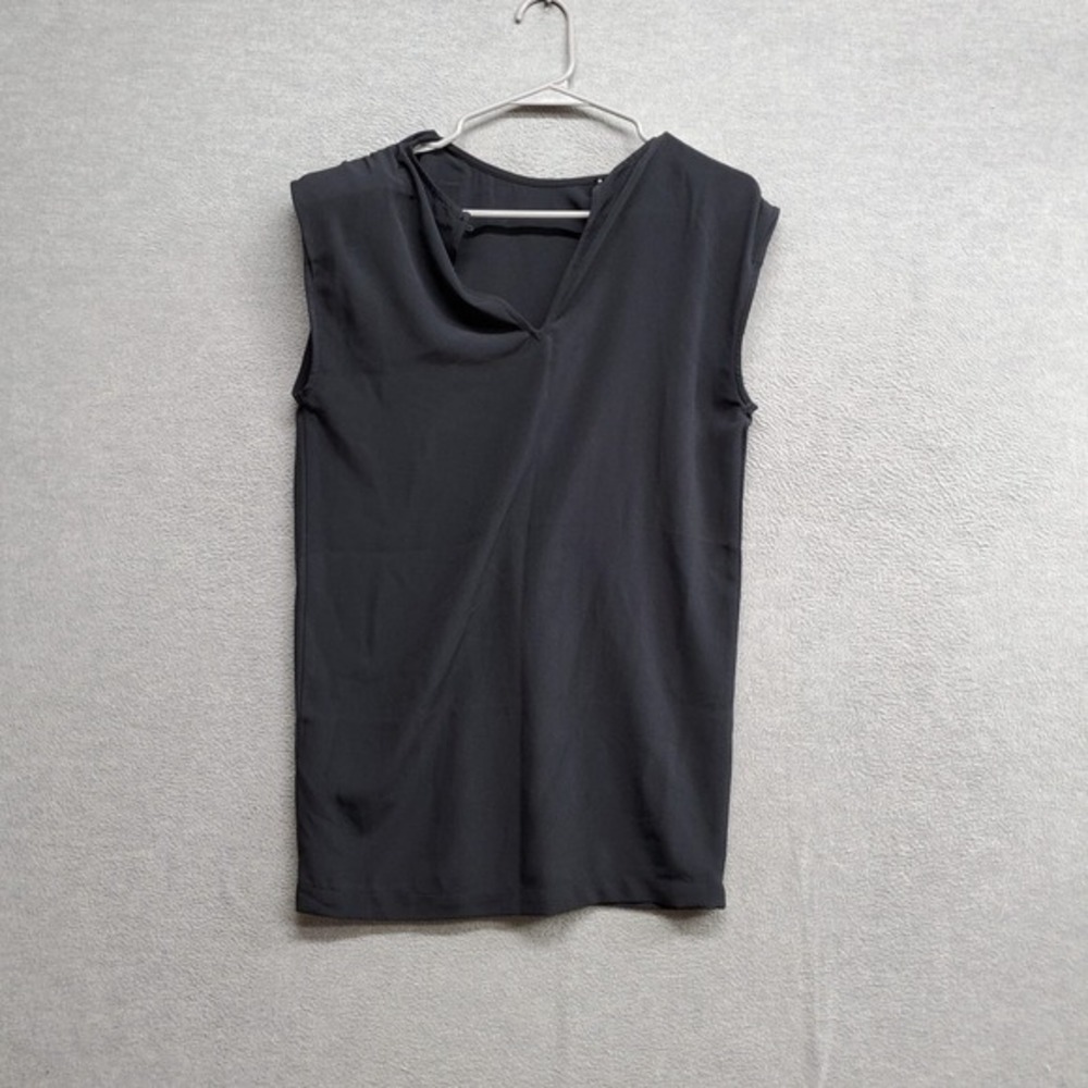 Abercrombie & Fitch Women Top 2XS Black Blouse Tunic Short Sleeve V Neck NWT